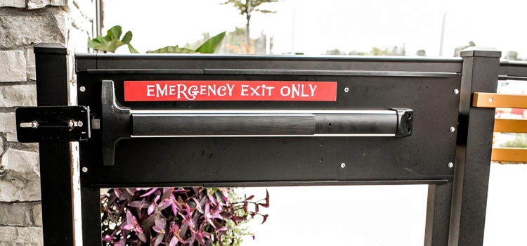 emergency push bar installation in Roseland